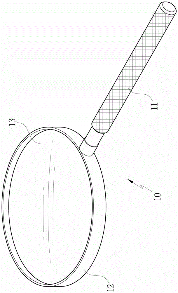 Foot adjustment and positioning structure of magnifying glass device