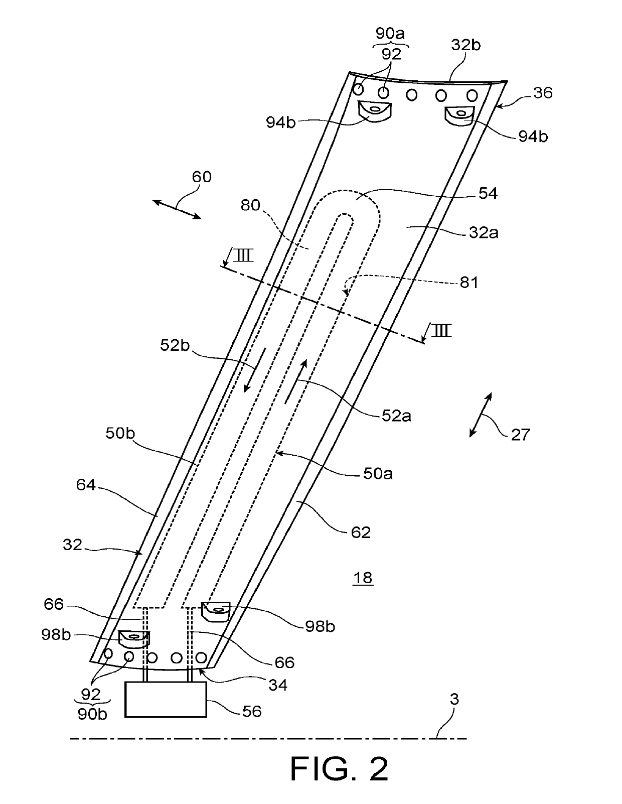 Outlet guide vane for turbomachine, made from several parts assembled together by attachment means outside the flow stream