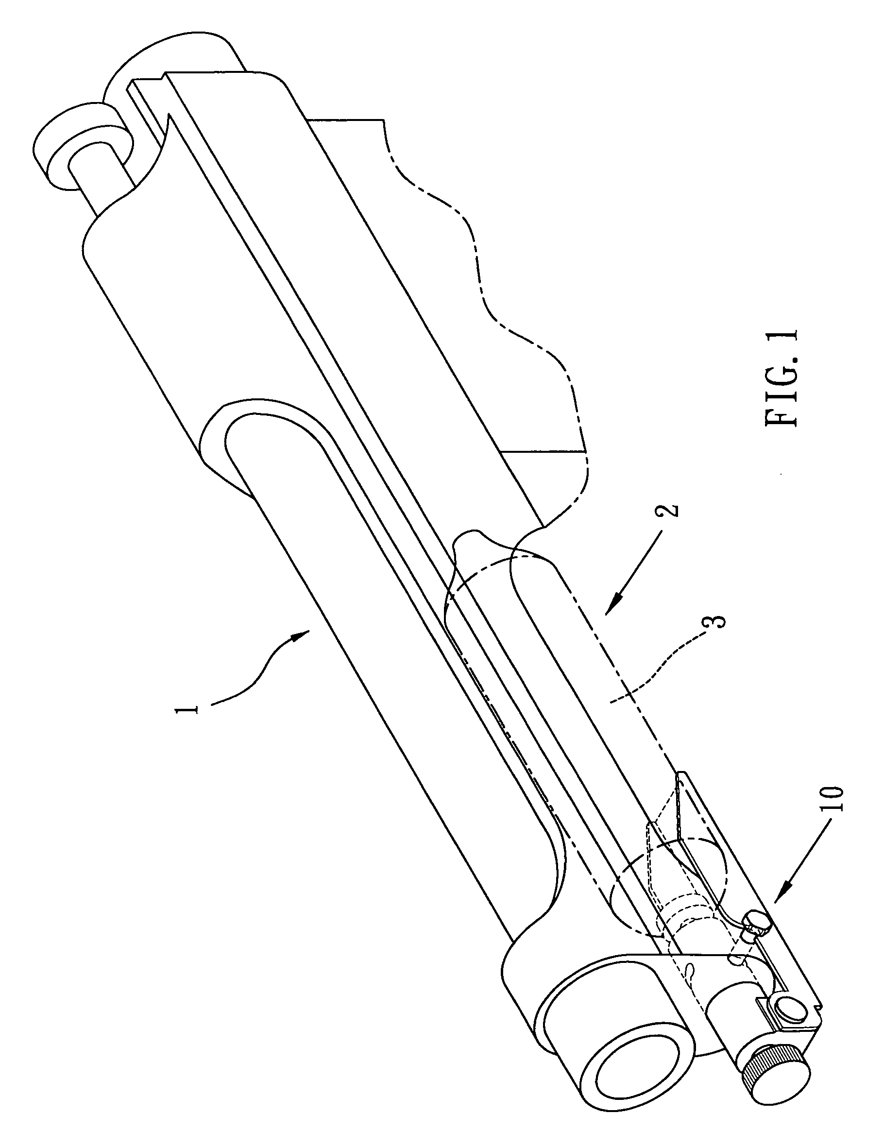 Air bottle securing device for paint ball gun
