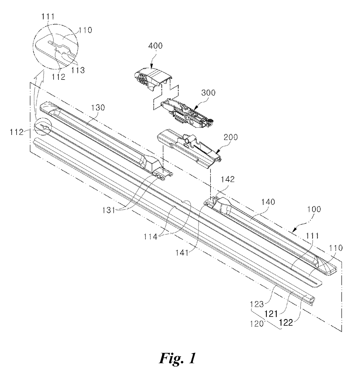 Device for connecting wiper blade to wiper arm