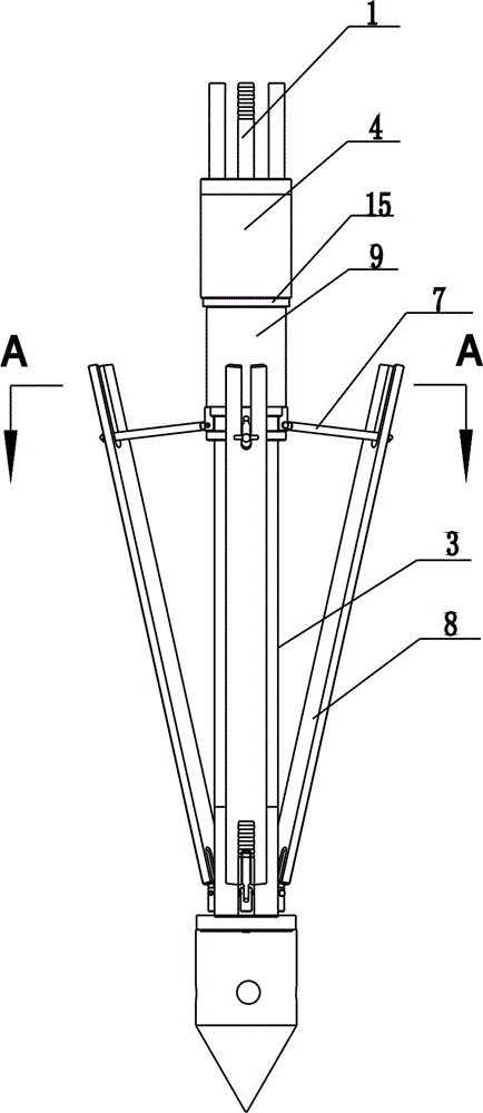 Tile leaf type expansion anchor rope/rod