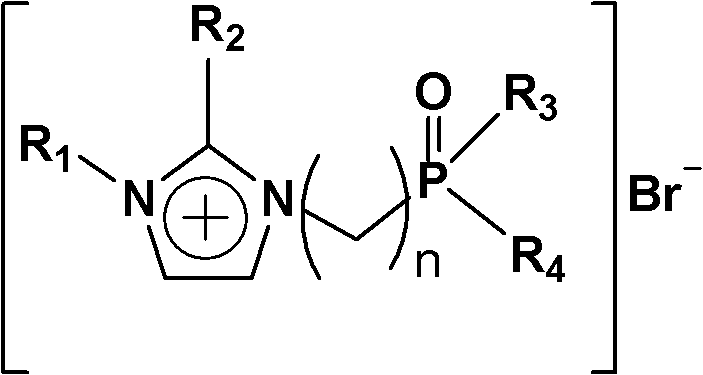 Method for microwave synthesis of organic phosphine-functionalized imidazolium-based ionic liquid
