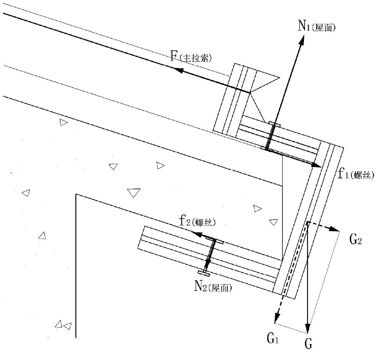 Grid-shaped soft roof covering system and fixing method for roof greening