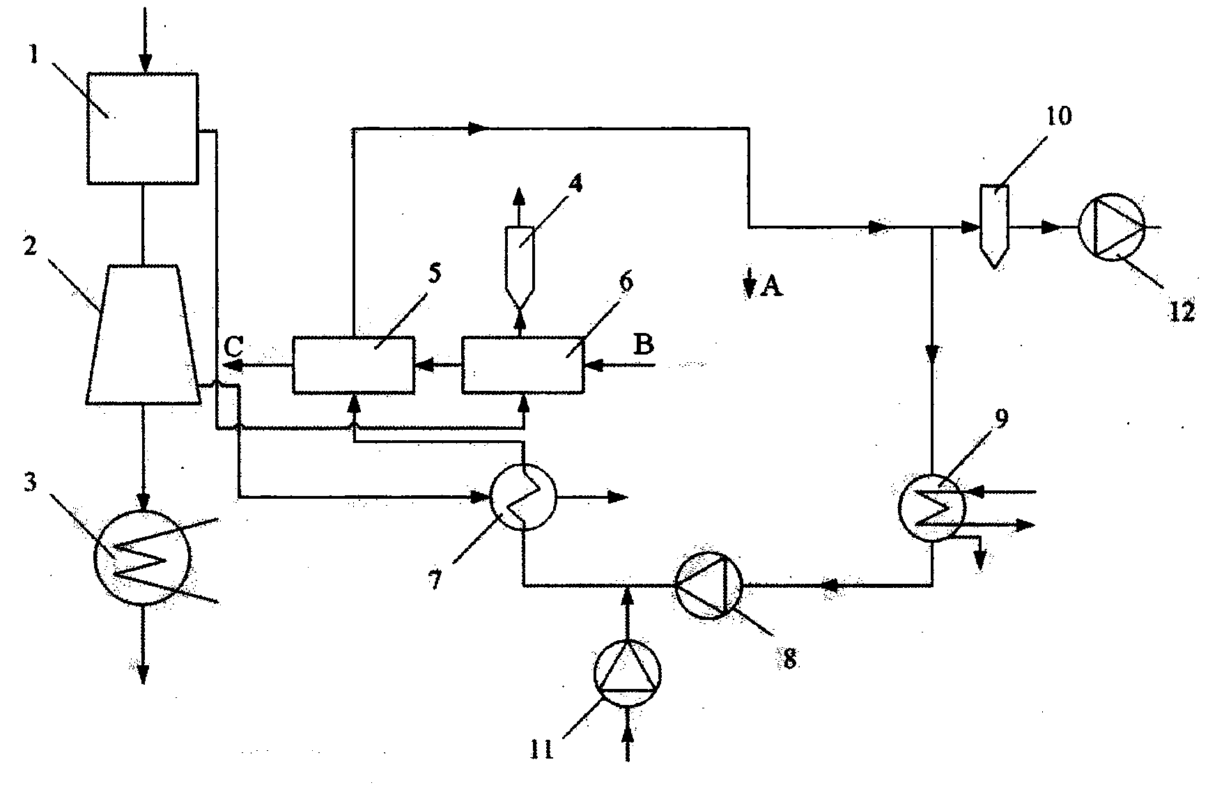 System and method for pre-drying brown coal by utilizing waste heat of power station