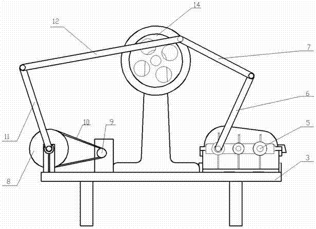 Three-degree-of-freedom hybrid drive winding type flexible cable parallel mechanism