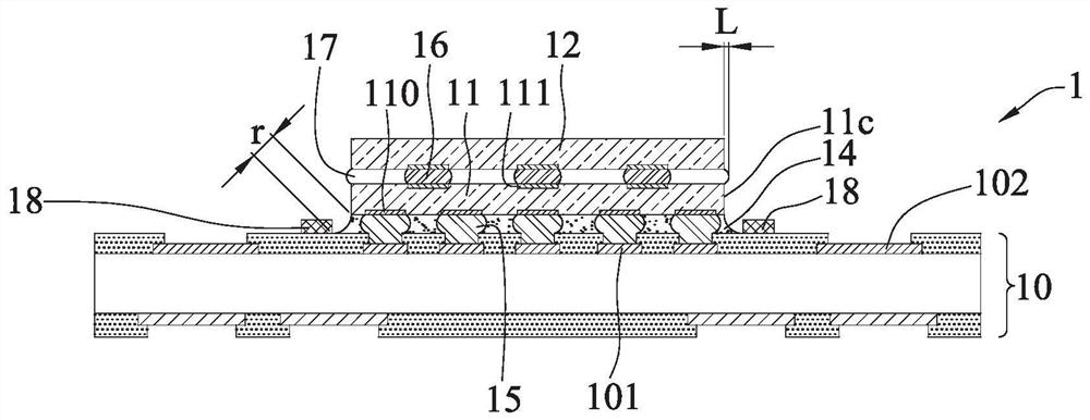 Electronic package and bearing structure thereof