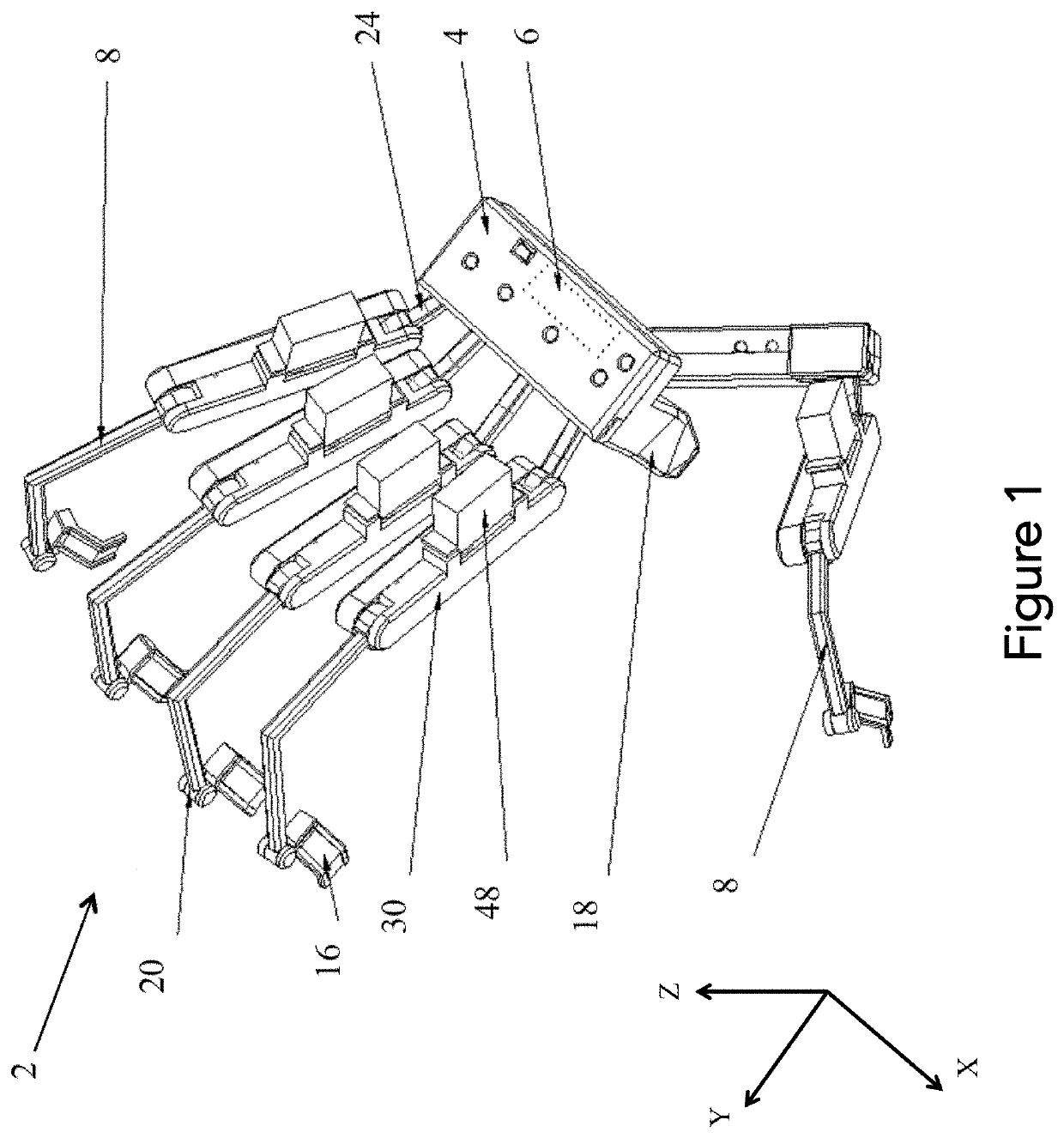 Hand exoskeleton force feedback system