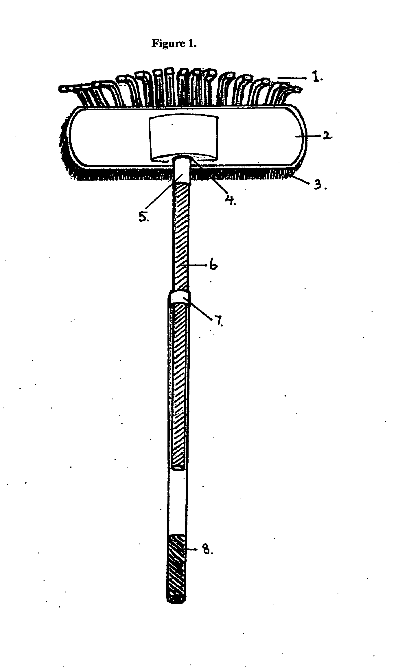 Long-handled horse grooming tool