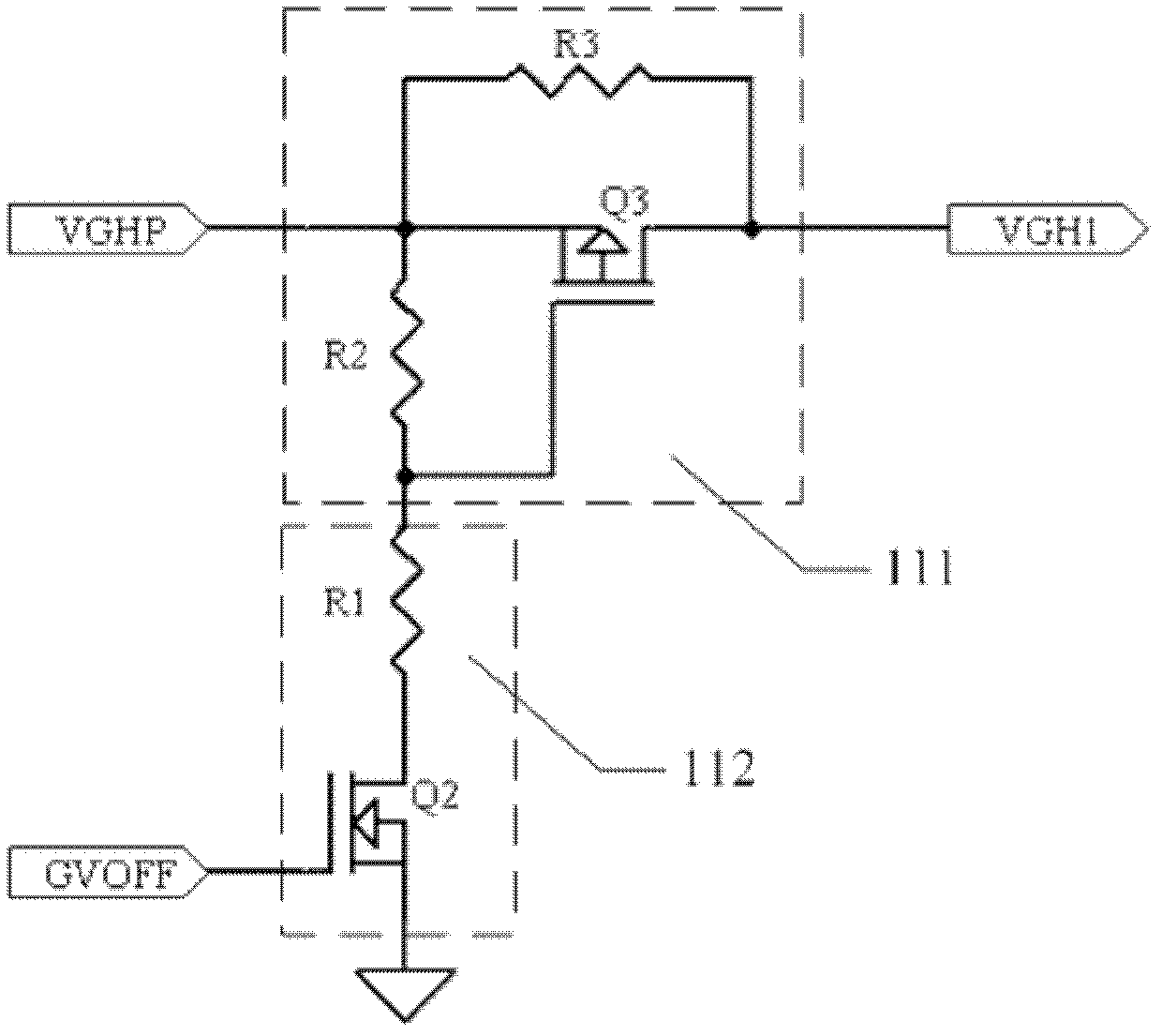 Corner cutting circuit in LCD driving system