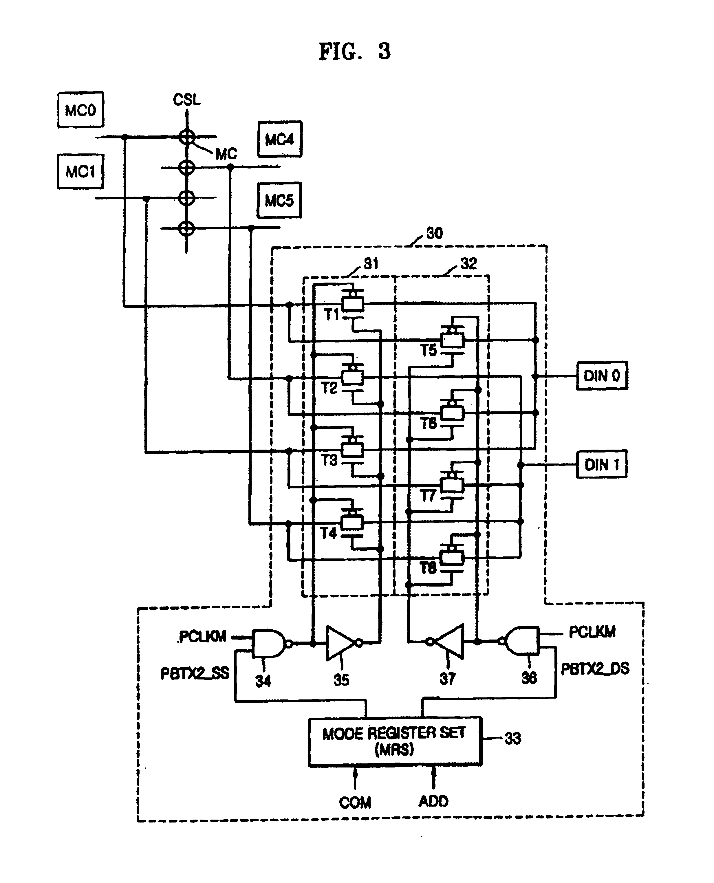 Circuit and method for transforming data input/output format in parallel bit test
