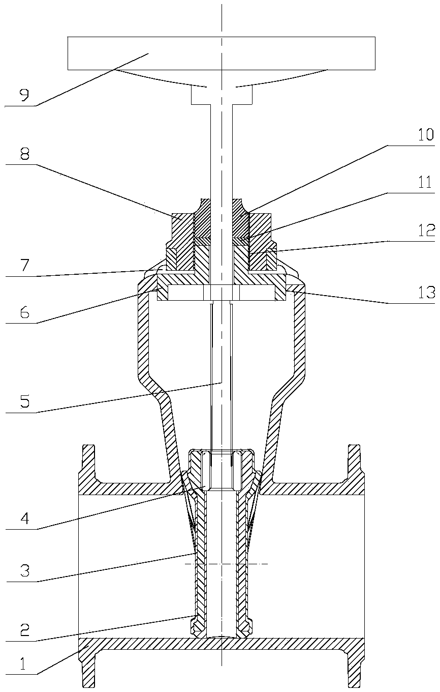 Plastic gate valve and preparation method thereof and application