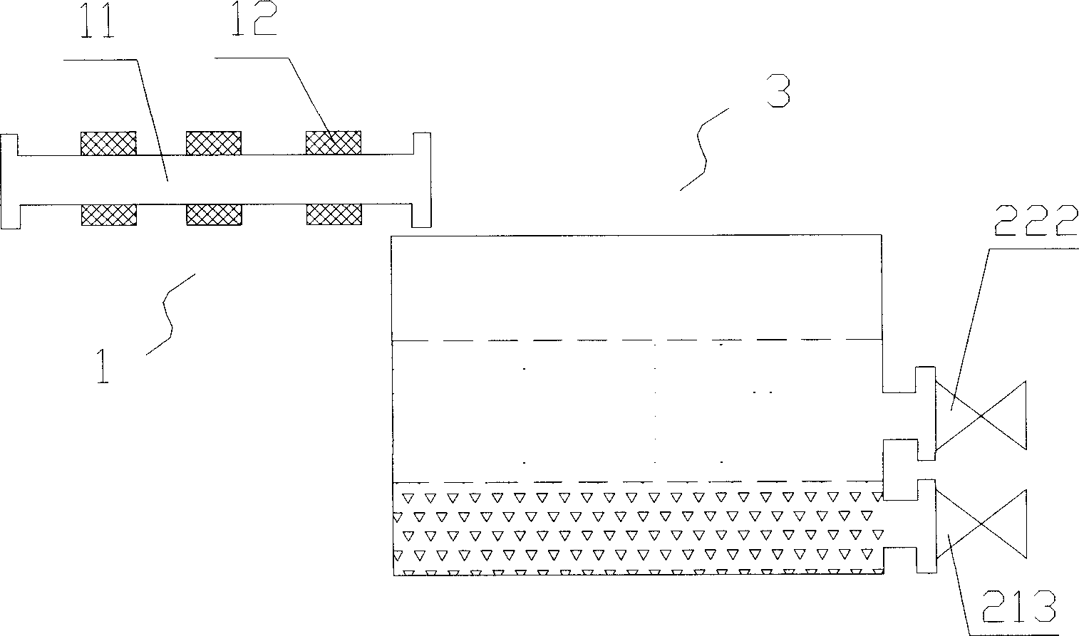 Waste water purifying method and its magnetic puddler integrated device