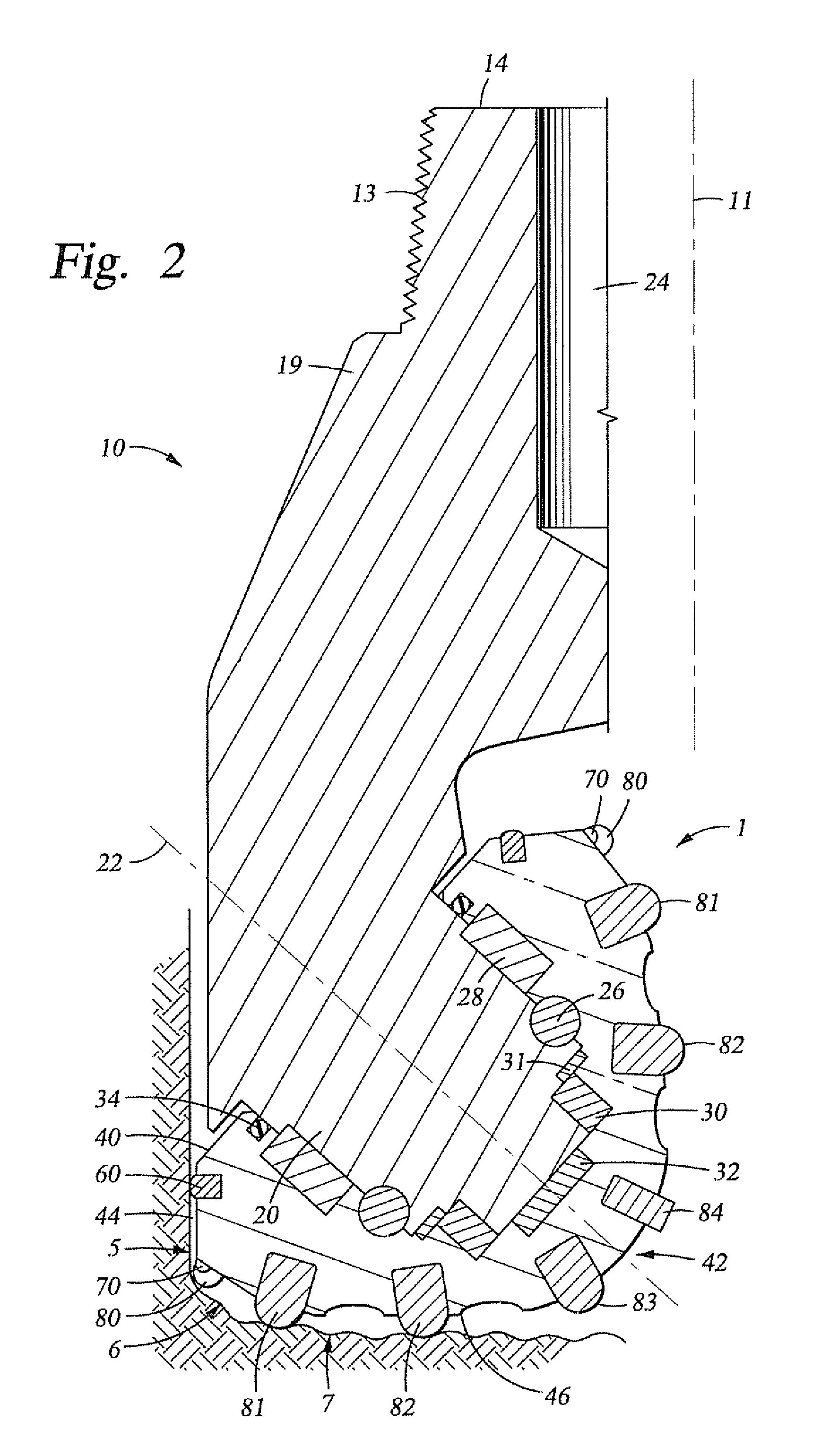 Drill bit with cutter element having crossing chisel crests