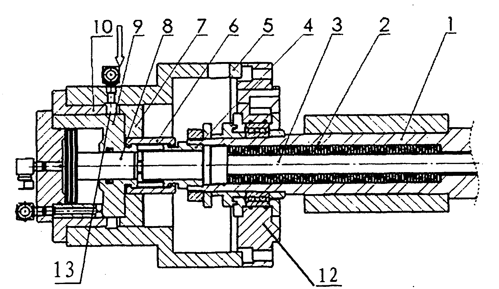 Power device for automatic chuck of lathe