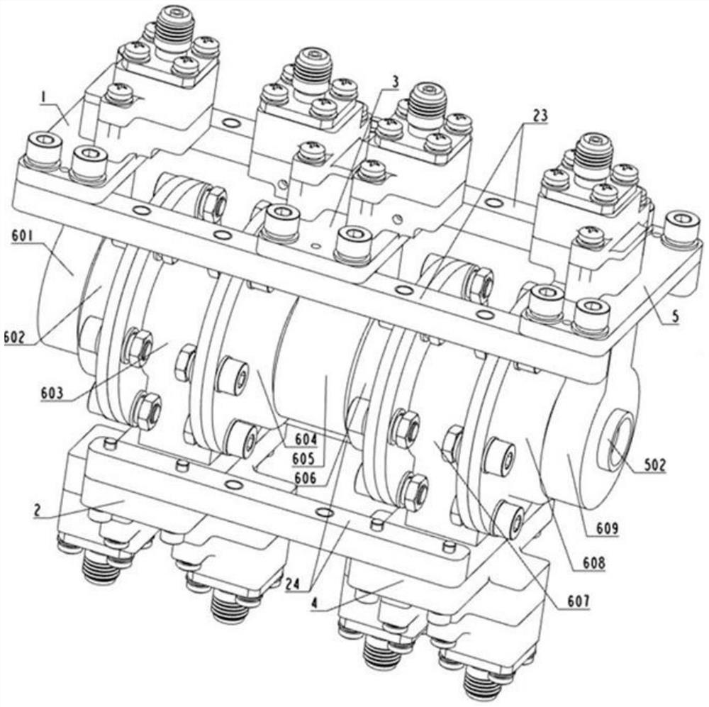 A space-borne dual-band four-channel rotary joint