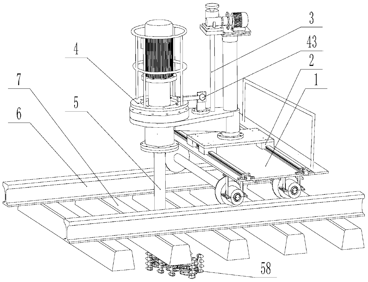 Small equipment for removing stone ballast below railway sleeper