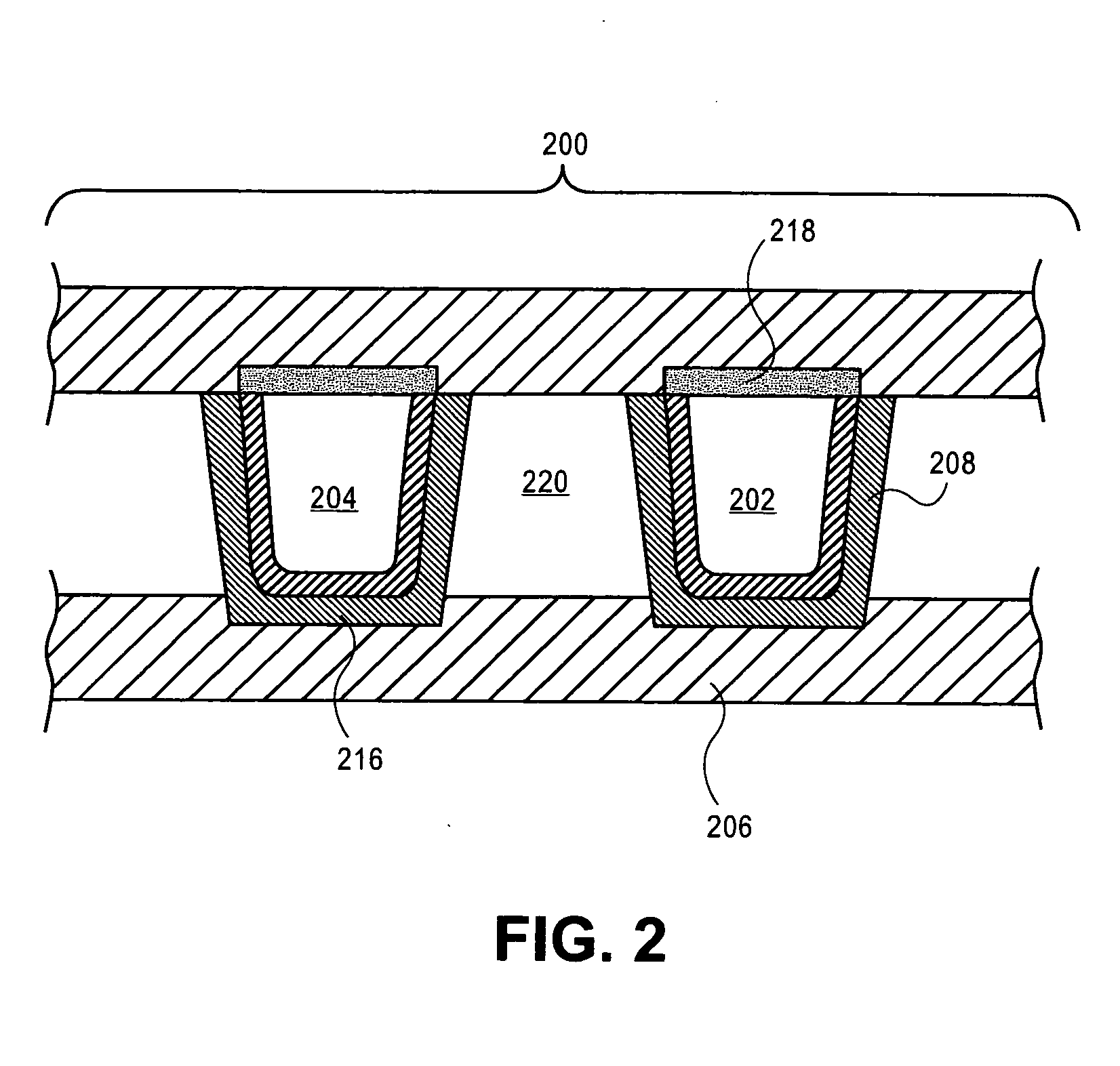 Dielectric spacers for metal interconnects and method to form the same