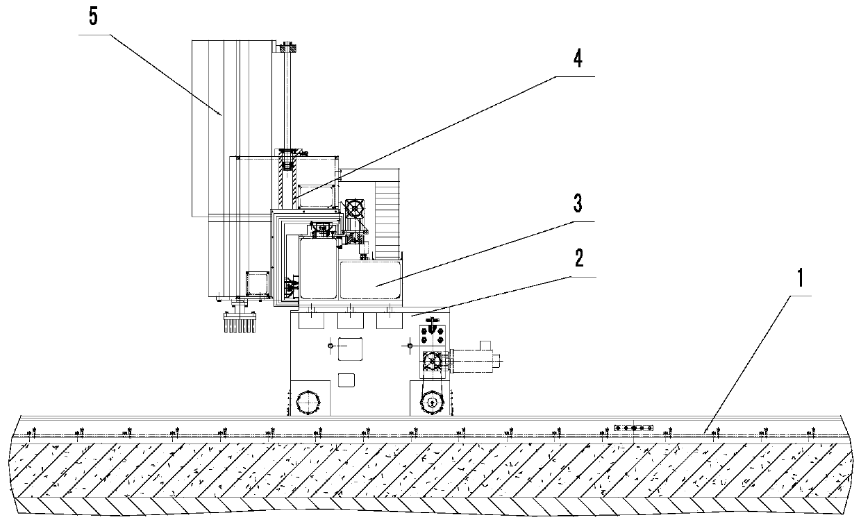 Gantry movable pipe plate chamfering lathe