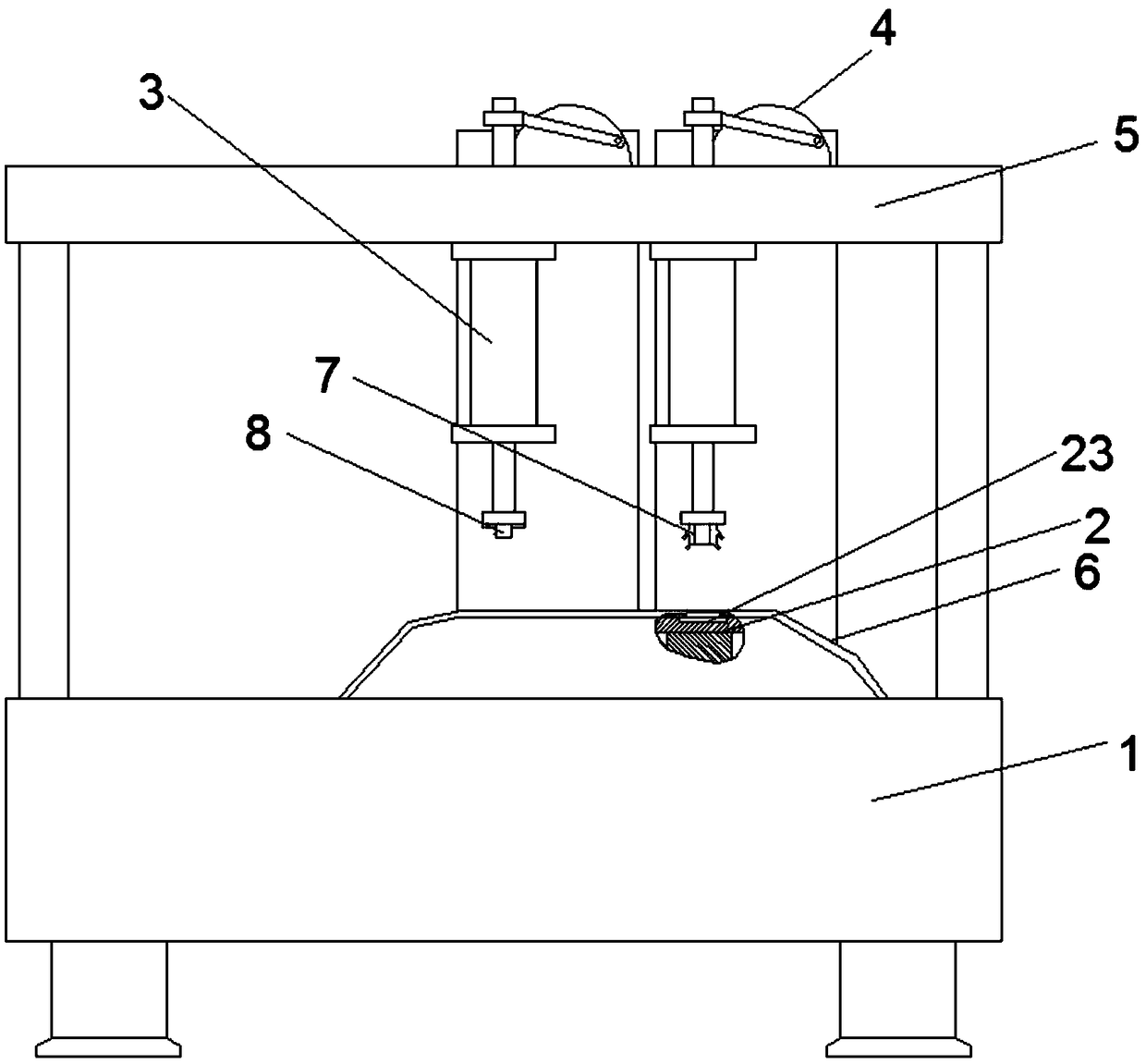 Processing equipment for luggage compartment internal decorative plate with sensor