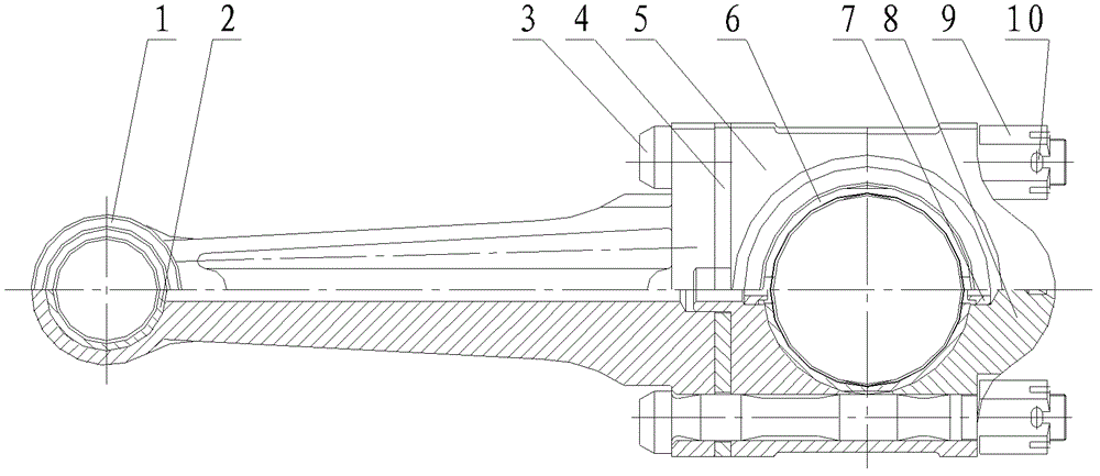 A positioning welding process for a cast titanium alloy connecting rod