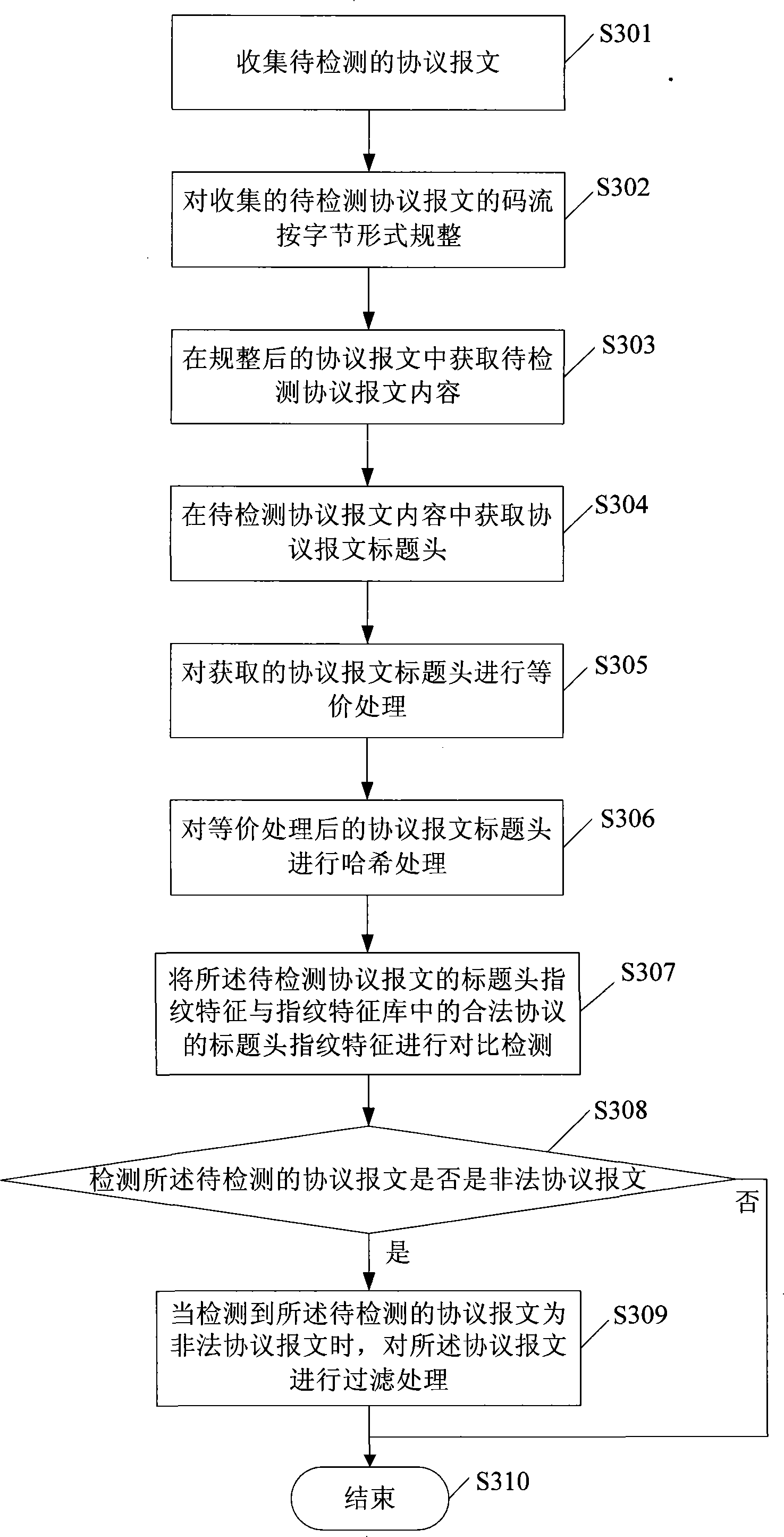 Protocol packet detecting method, system and equipment
