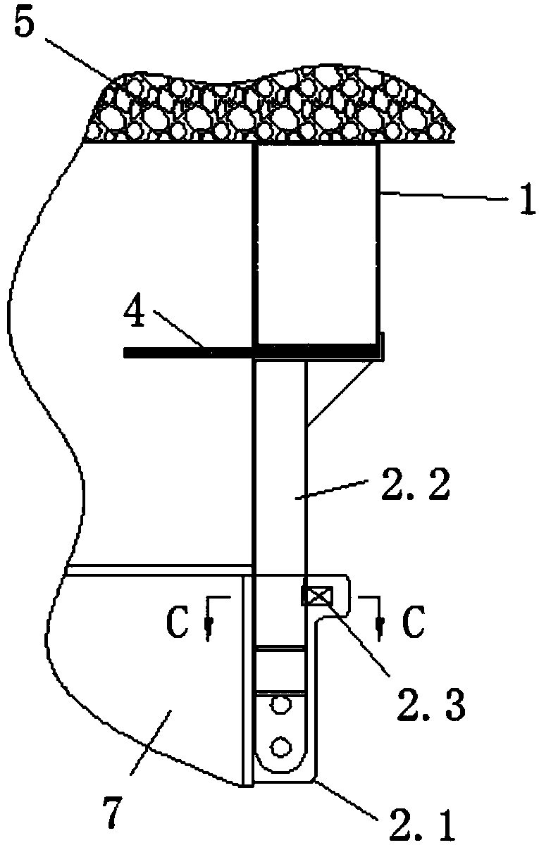 Plugging device for lining construction