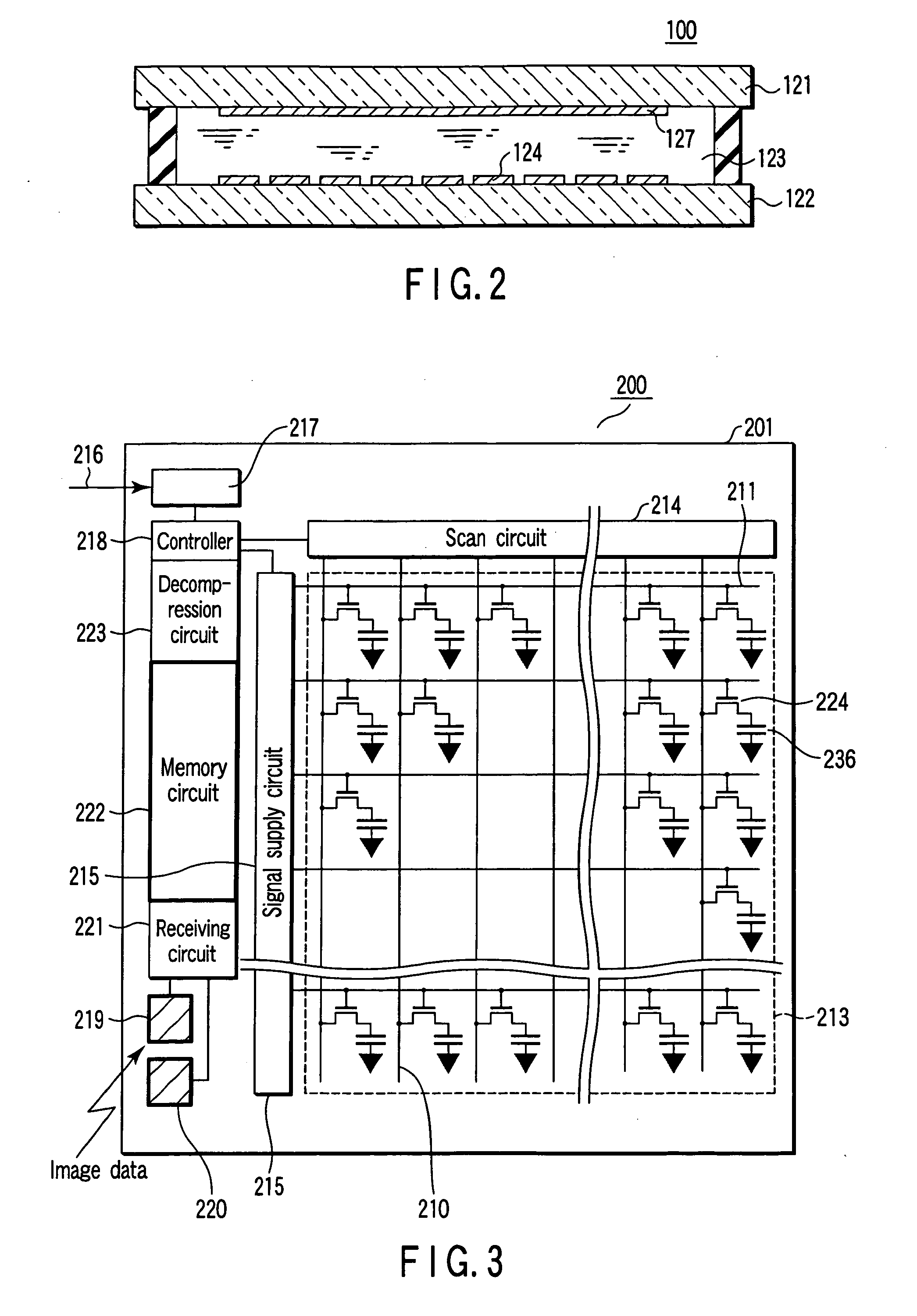 Image display apparatus using thin-film transistors