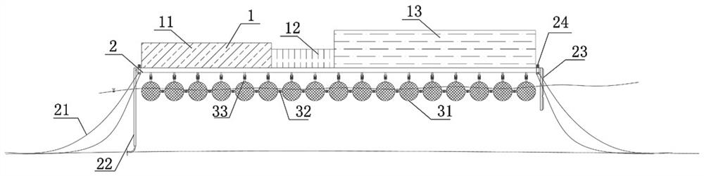 Floating structure, large-scale offshore floating energy station and mounting method of large-scale offshore floating energy station