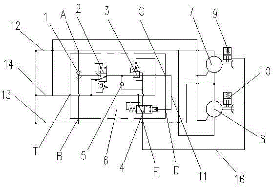 Combined brake control device