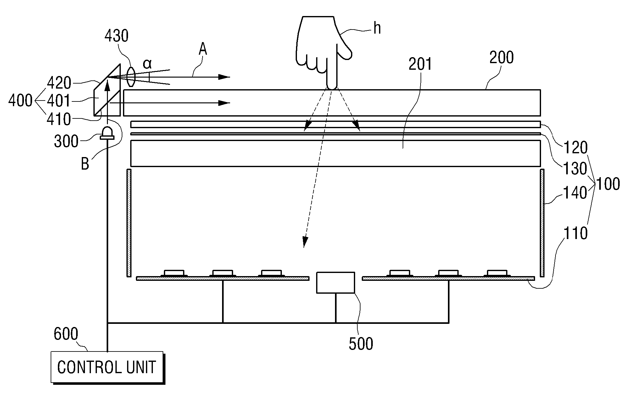 Multi-touch detecting appratus and method for LCD display apparatus