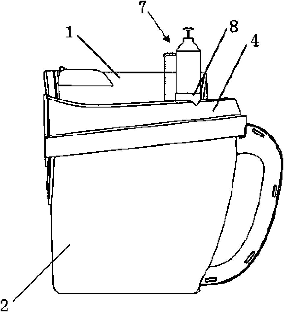 Dust collector dust-collecting device with water spray device