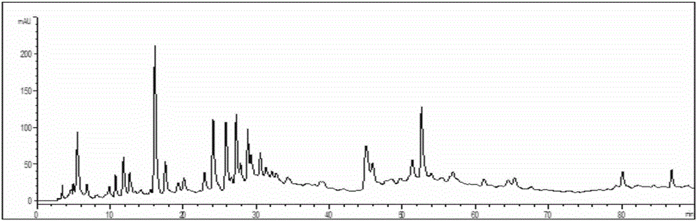 HPLC (High Performance Liquid Chromatography) fingerprint spectrum establishment method for Yixuean granules