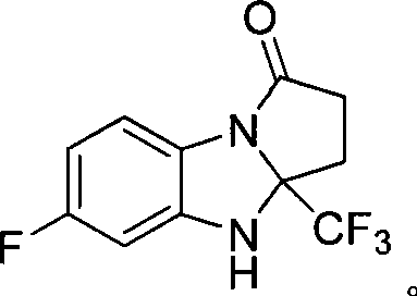 6-flourine-3a-(trifluoromethyl)-2,3,3a,4-tetrahydro-1h-benzo[d]pyrrole[1,2-a]imidazole-1-ketone and method for synthesizing same