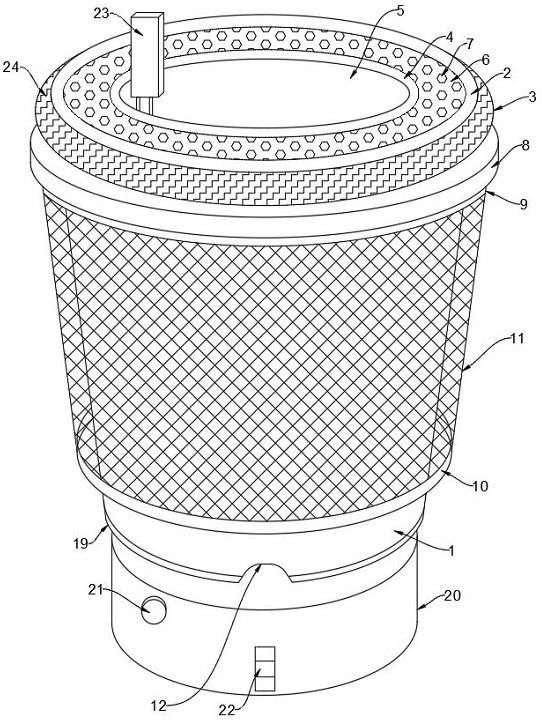 Plastic flowerpot capable of preventing plant root capillary root buds from being burnt