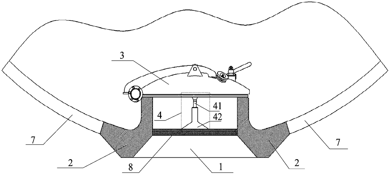 Observation window structure of deep-sea manned submersible with creep mitigation function