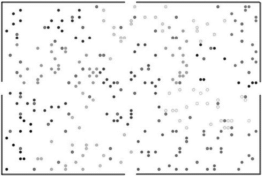Crowd grouping evacuation simulation method and system based on half DBSCAN clustering algorithm