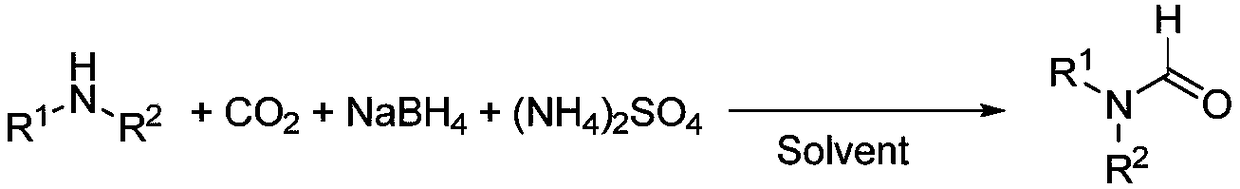 N-formylation synthesis method taking CO2 as carbon source under mild condition