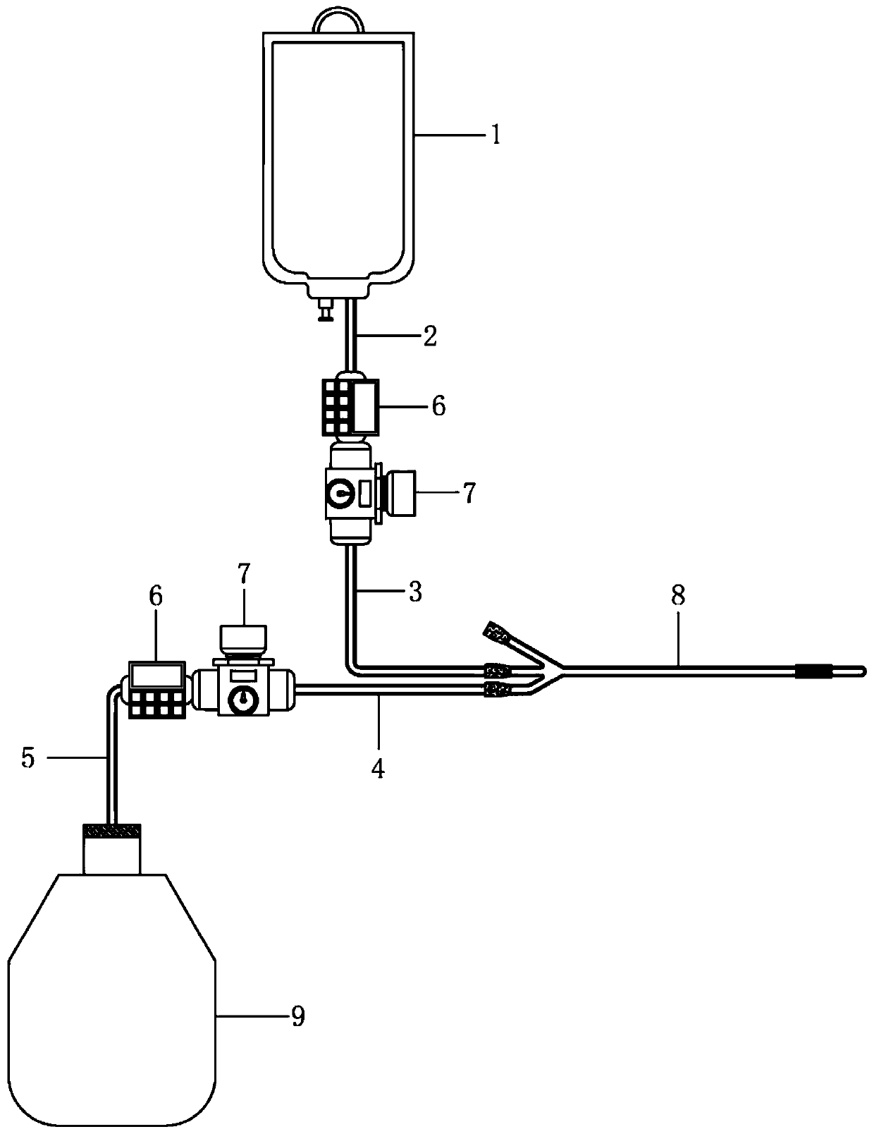 Turbo-type bladder flushing device