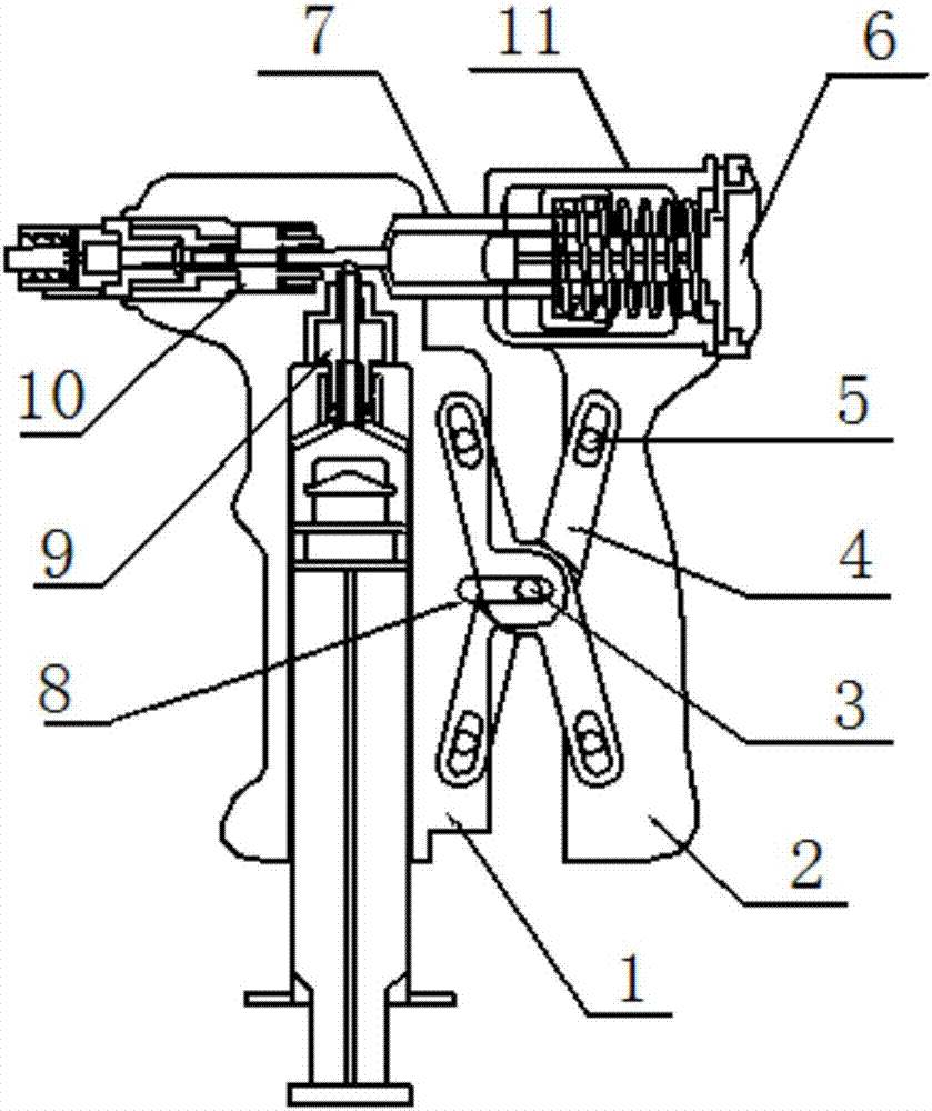 Double-valve connecting rod handle pulse thrombolytic catheter post-push syringe