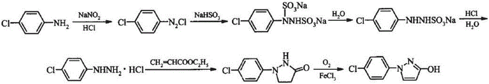 Synthetic process of 1-(4-chlorophenyl)-3-hydroxy-1-h-pyrazole