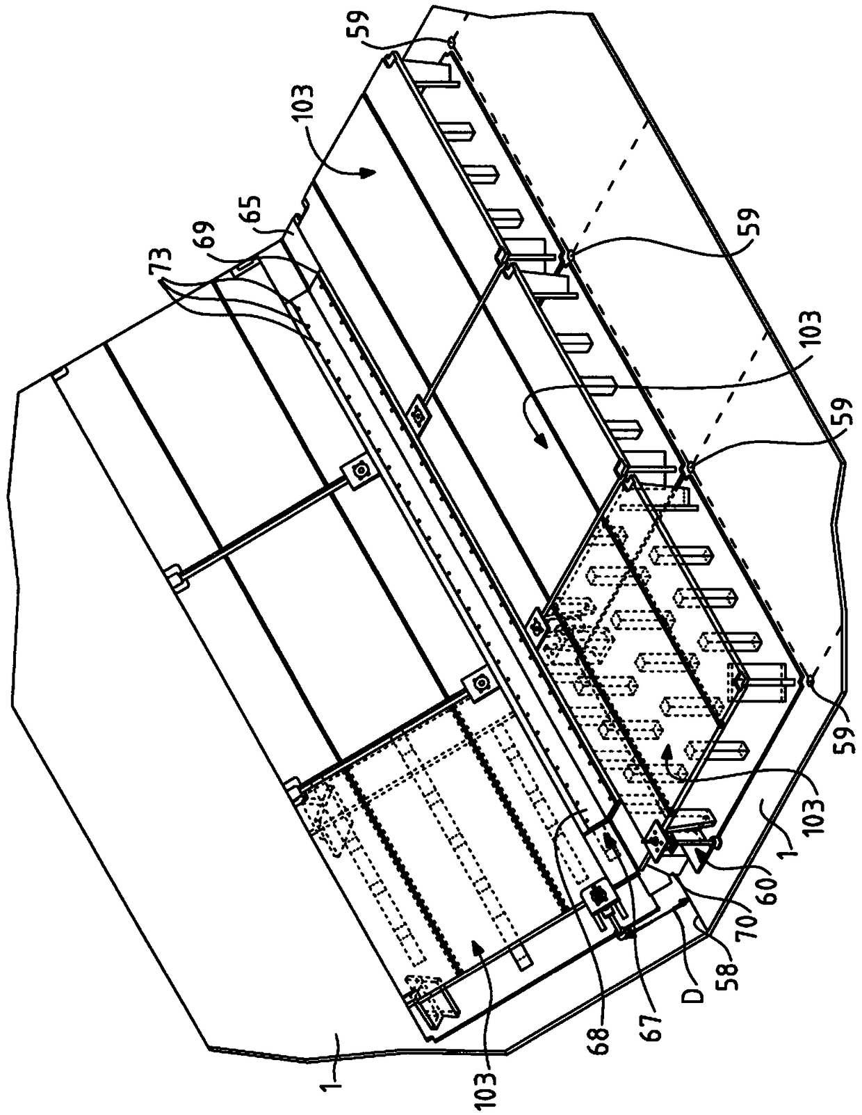 Insulating block and thermally-insulating sealed tank built into a polyhedral load-bearing structure