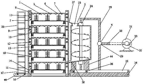 Convenient-to-sample Liupu tea automatic fermenting device