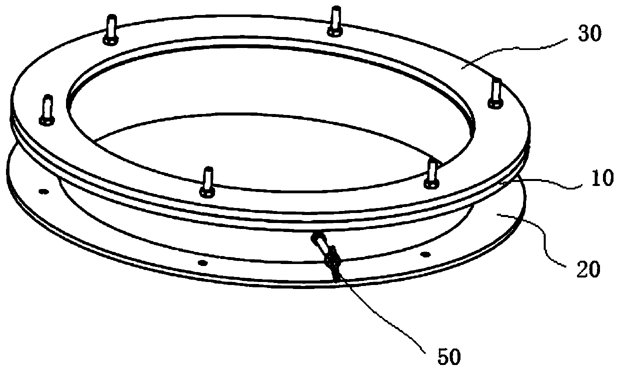 Variable inner diameter flange assembly