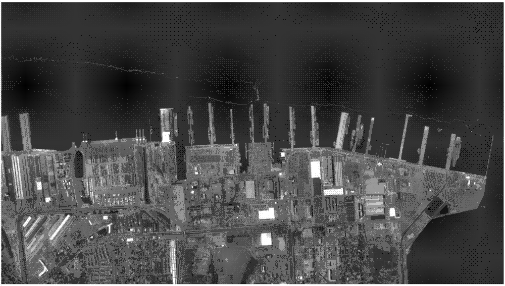 Rapid segmentation method for remote sensing image port water surface target
