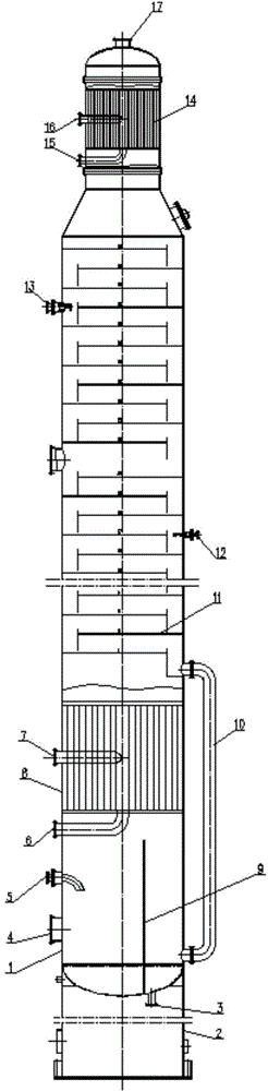 Negative-pressure ammonia distillation tower and ammonia distillation method