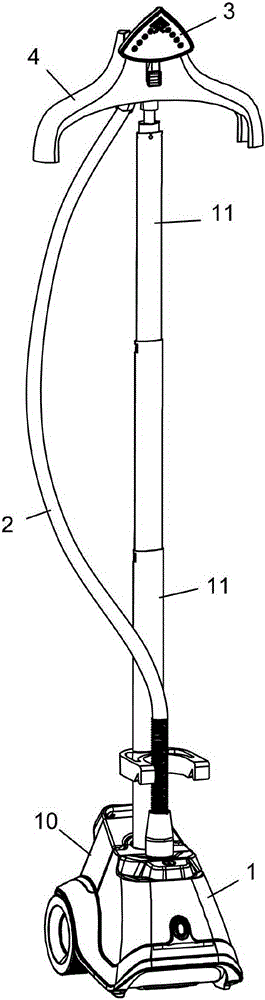 Steam type ironing equipment with clothes hanger for placing to-be-ironed clothes