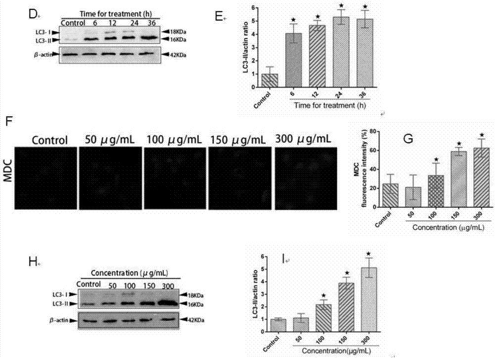 Method for analysis of proanthocyanidins induced liver cancer cell autophagic death and application
