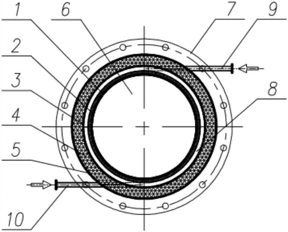 Evaporator of riser for raw coke-oven gas from coke oven