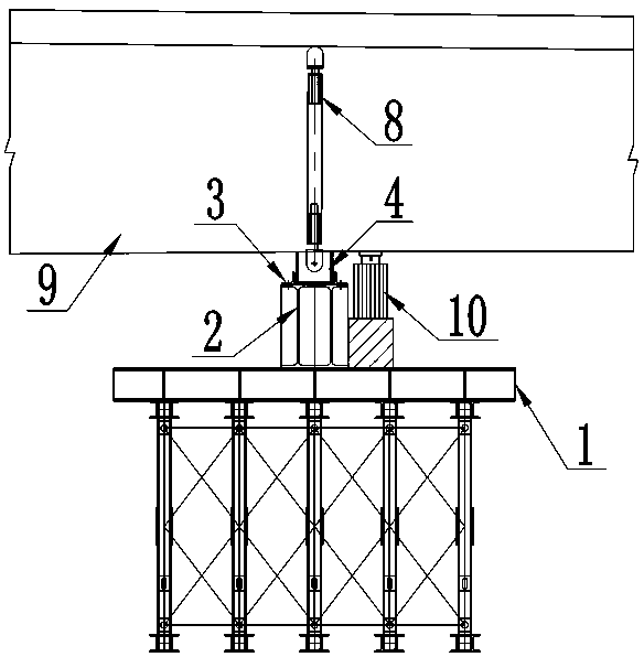 Construction method for transversely moving and erecting steel plate composite beam