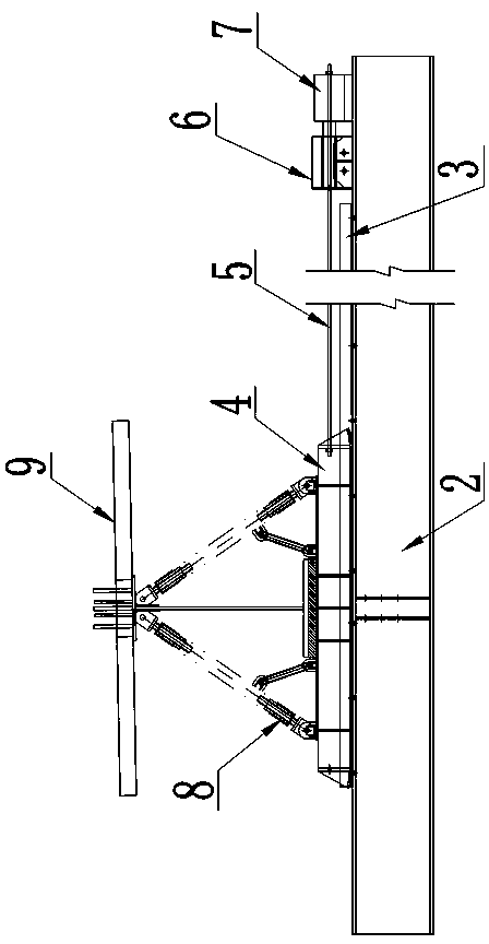 Construction method for transversely moving and erecting steel plate composite beam